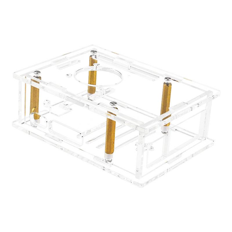Raspberry Pi 5 Acrylic Case with Cooling Fan