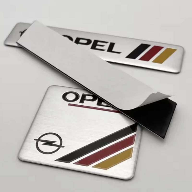 Aluminum car badge stickers can be freely pasted on the car body For Opel Insignia Astra Antara Meriva Zafira H G Corsa