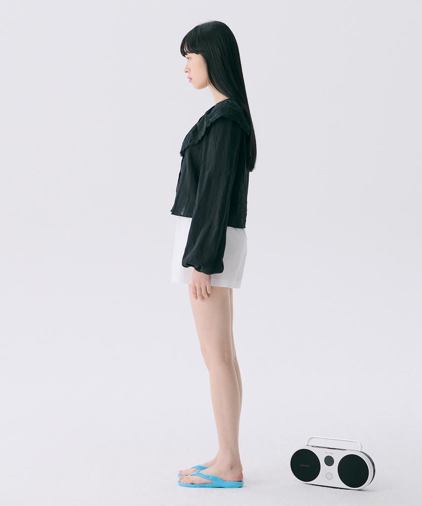 JUNEJUNE SPACE Vol12. Ruffle Blouse_Black(Vol12. Ruffle Blouse_Black)