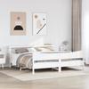 Solid Wood Bed with Headboard White 200x200 Cm Pine