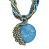 Collana con pavone, regalo con ciondolo intarsiato in opale zircone bohémien