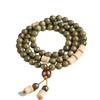 Chinese-style Natural Green Sandalwood Multi-loop Bodhi Men's Bracelet, Hand-held Prayer Beads, Niche Exquisite Women's Accessory