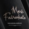 Mark Fairwhale Men's Back Embroidered Round Neck Short Sleeve T-shirt
