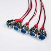 KILIGEN 5pcs 12mm AC/DC 12-24V LED Metal Indicator Lights Waterproof Signal Lamp Pilot Dash Directional with Wire (Blue)