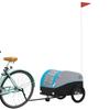 VidaXL Bicycle Trailer Black and Blue 30 Kg Iron 94142