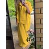 Autumn New Women's Two-piece Shirt Set Plus-size Shirt Set High-waisted Loose Trousers