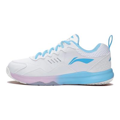All-Purpose King Comfortable Fashion Versatile Shock Absorption Non-Slip Low-Top Badminton Shoes Unisex Shoes White Blue Pink AYTS038-4