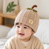 Morbido Berretto Zucca per Bambini Piccoli Design Cartone Animato Cappellino per Neonati Moda Cappello Lavorato a Maglia per Bambini Piccoli