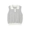 KIYA Girls' Striped Sleeveless Knit Polo Top