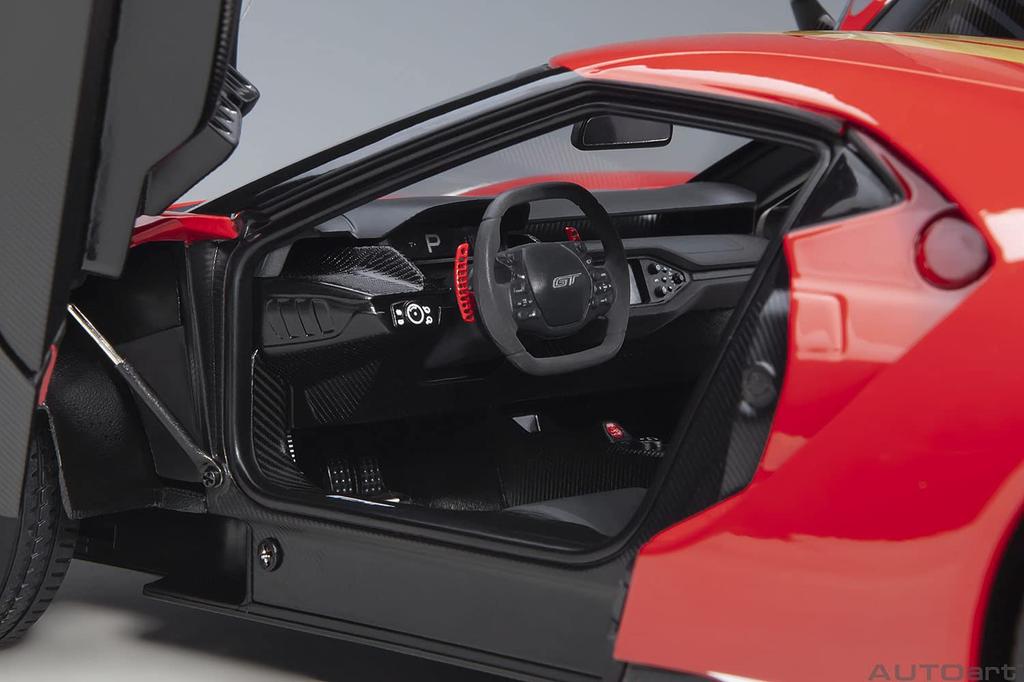 AUTOart Ford GT Alan Mann Heritage Edition Stripe Hotový produkt 1/18 červená/zlatá