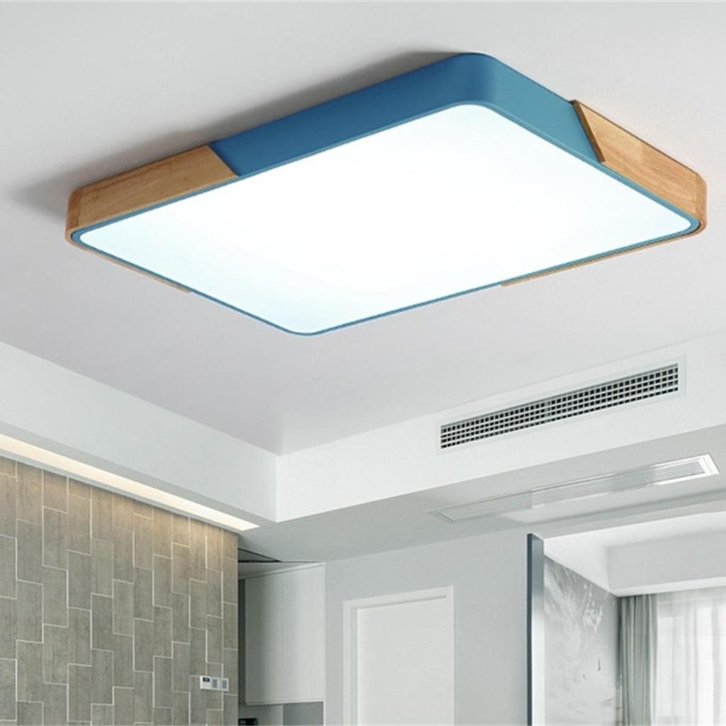 "Nordic Modern LED Ceiling Lamp for Bedroom and Living Room - Creative Square Macaron Design"