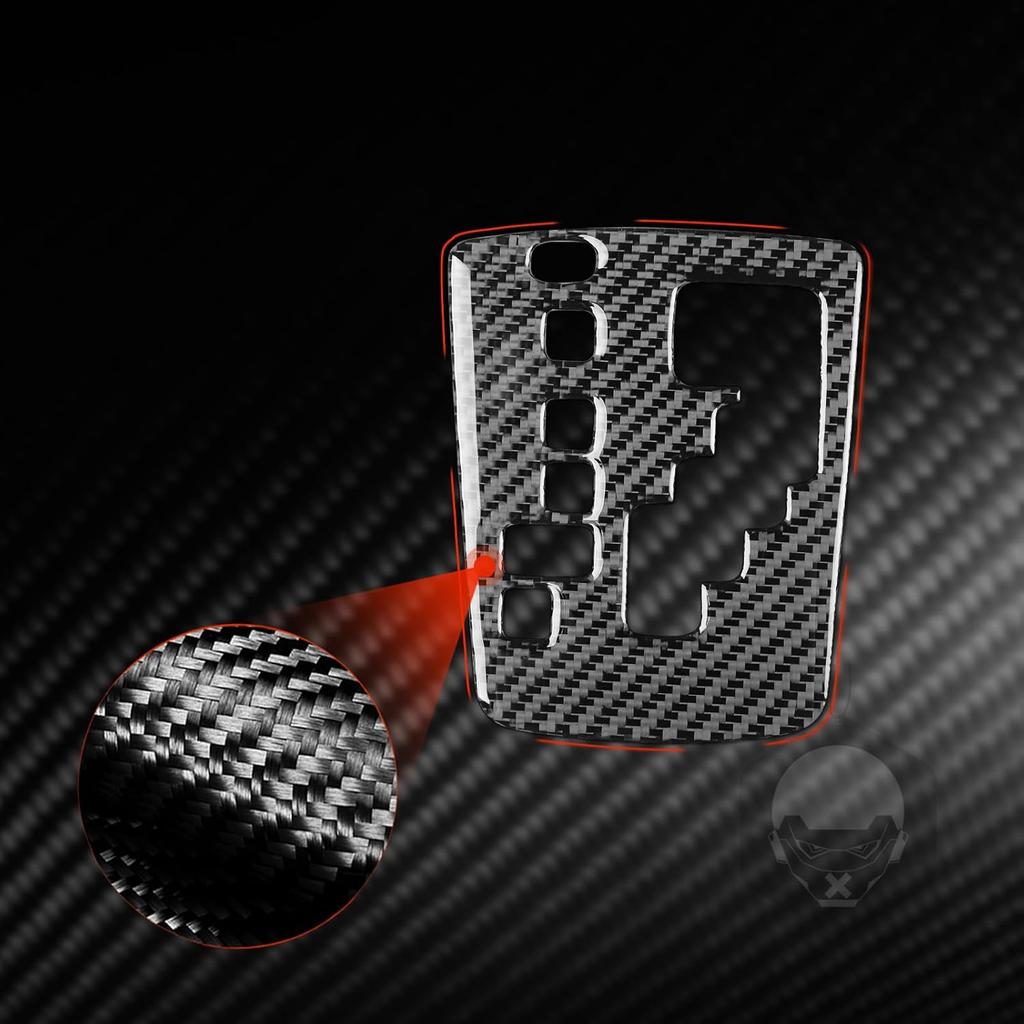 Real Premium Carbon Fiber Car Center Console Gear Shifter Transmission Panel Cover Sticker Auto Interior Accessories Compatible with Toyota Corolla