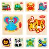 Traffic Jigsaw Toys 3D Animal Jigsaw Wood 3D Wooden Puzzle Cartoon   Preschool Learning Toys