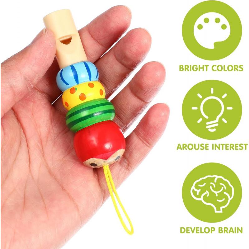 Animal Wooden Whistle Handcrafted Wooden Whistle Party Gift Holiday Celebration Cheering Tool Fun Animal Sound Noise Maker Sport