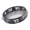 Tambourine Double Row 16 Pairs Metal Jingles Clear Sound Laser Handheld Drum Bell Timbrel 10in
