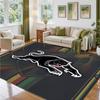 Penrith Panthers Design Crystal Velvet Rug Soft Decorative Mat for Bedroom Entrance