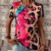 DAFIFY Women's Fashion Summer Spring Casual Short Sleeve O-Neck Blouses & Shirts