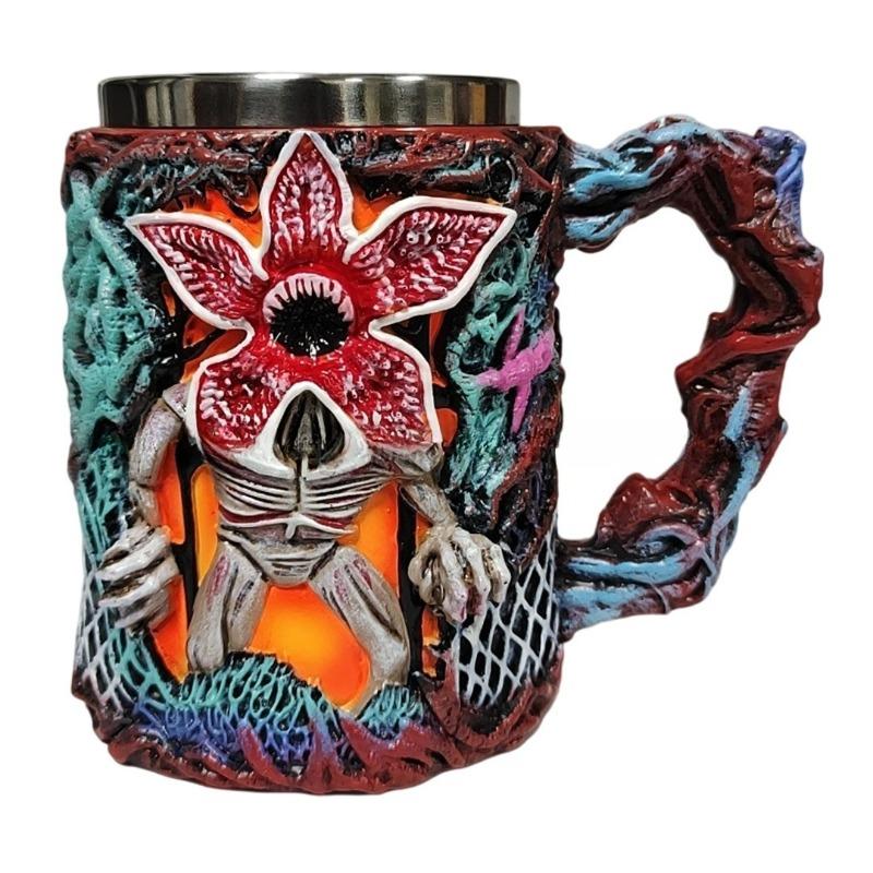 Creative Venus Flytrap Design Mug Resin Stainless Steel Breakfast Cup Multi-Functional Office Coffee Mug Home Drinkware Gift 300ml