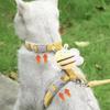 Pet Supplies Cartoon Bee Cat Harness Adjustable Breast Back Harness Pet Collar Portable Leash Set Pet Walking