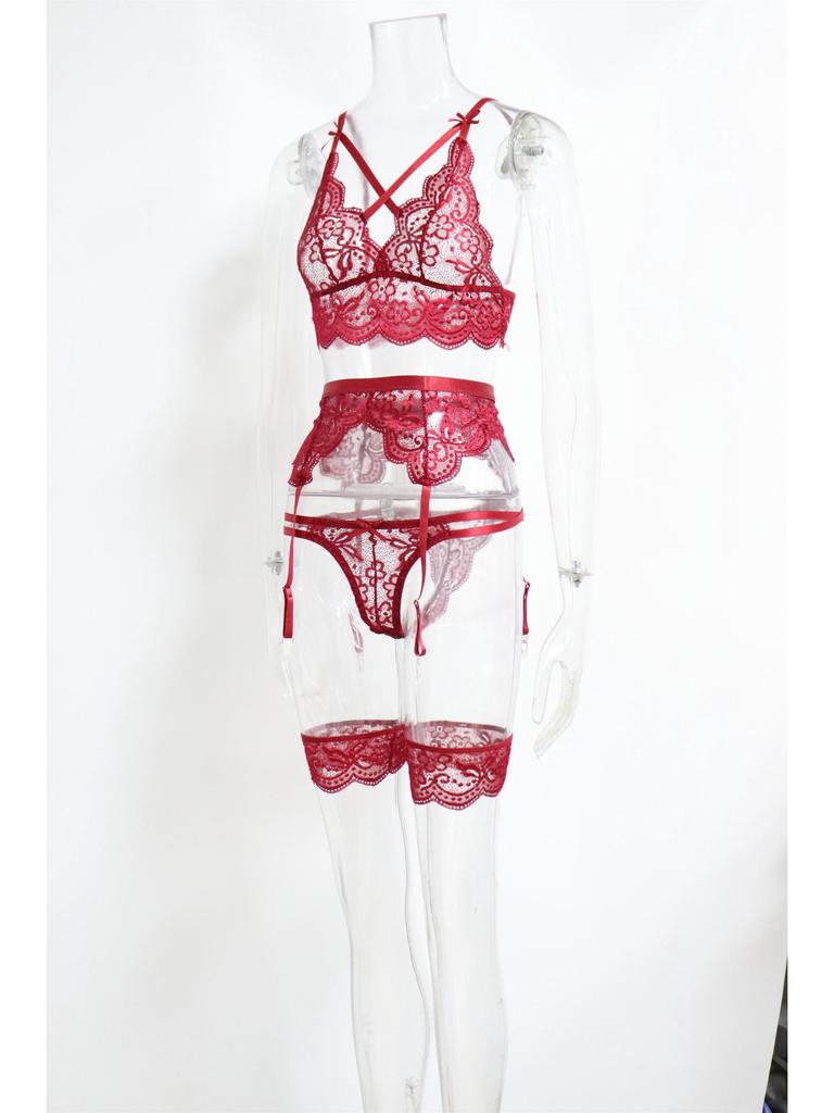 See-Through Lace Lingerie Set: Tempting & Sexy Design