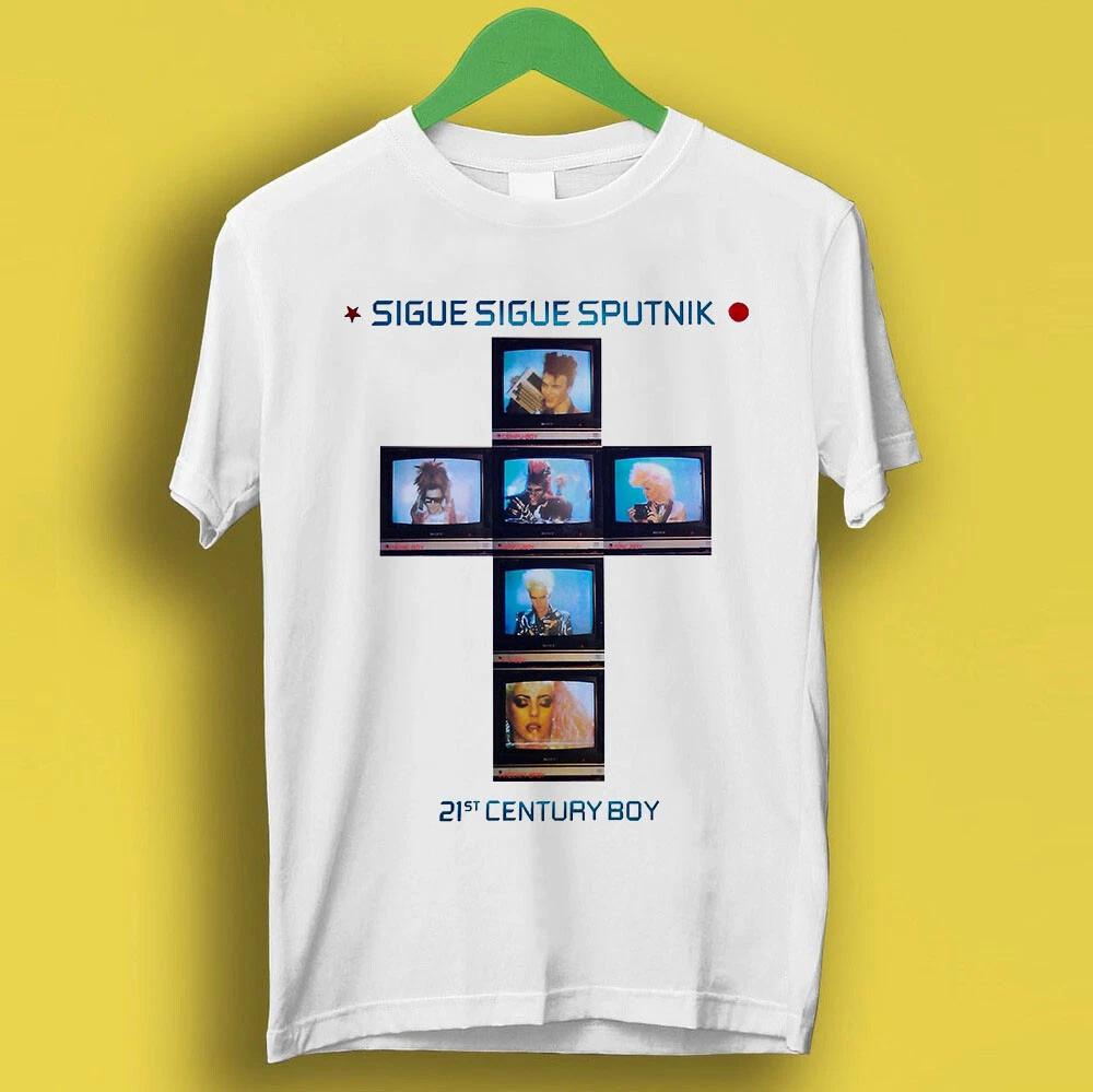 

Sigue Sigue Sputnik 21st Century Boy New Wave Punk Music Top Tee T Shirt P837 2XL