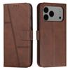 For iPhone 17 Pro Max Leather Phone Case Foldable Stand Wallet Flip Cover with Strap