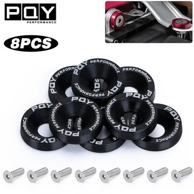 8 Uds M6 sujetadores hexagonales modificados para coche arandela de guardabarros tornillos cóncavos de motor de parachoques arandela de guardabarros pernos de placa de matrícula estilo de coche