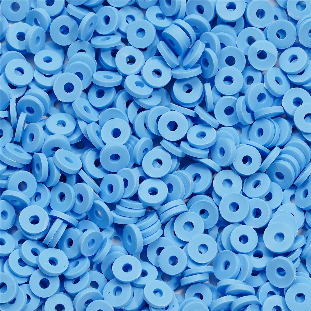 350pcs 6mm Flat Round Polymer Clay Beads Loose Spacer Beads for Jewelry Making DIY Needlework Bracelet Necklace Accessories