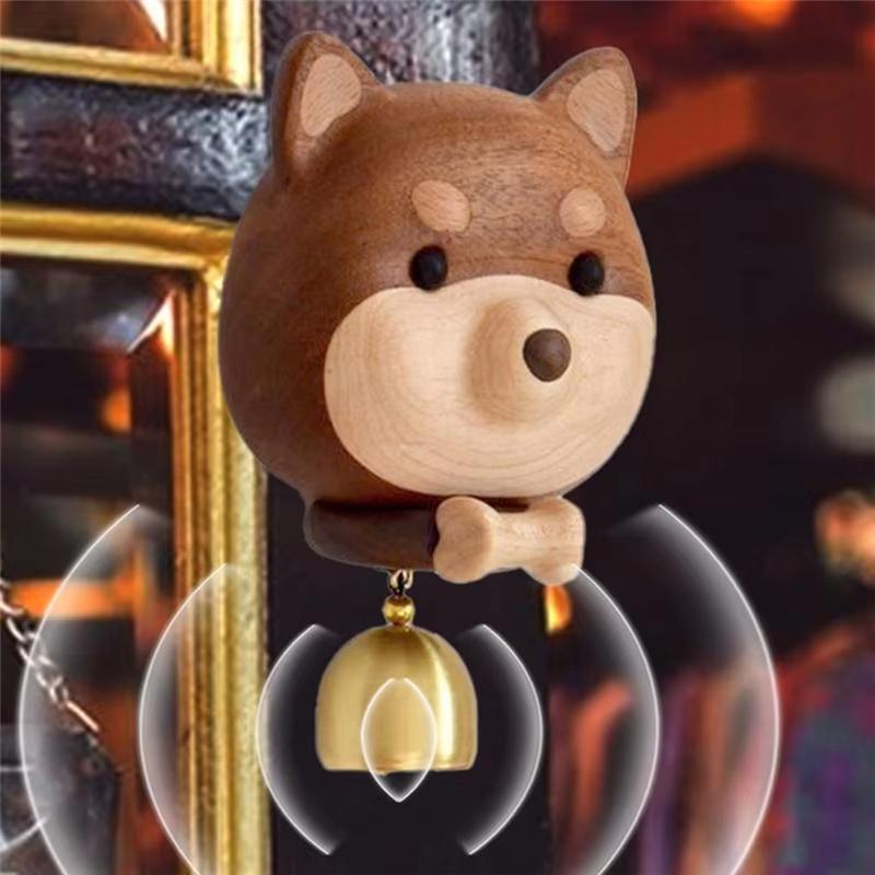 Cartoon Door Bell Ornament Doorbell Dog Wind Chime Wooden Bell Wood Doorbell Door Chime Door Opening Shopkeepers Bell Quality