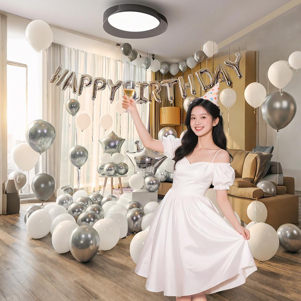 Girlfriend Birthday Arrangement Balloon Set Scene Arrangement Decoration Adult Boy Party Background Wall Package