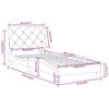 VidaXL Bed Frames with LED Lights, Upholstered Bed, Slat Base, Single Bed, Adult Bedroom Bed 3213823