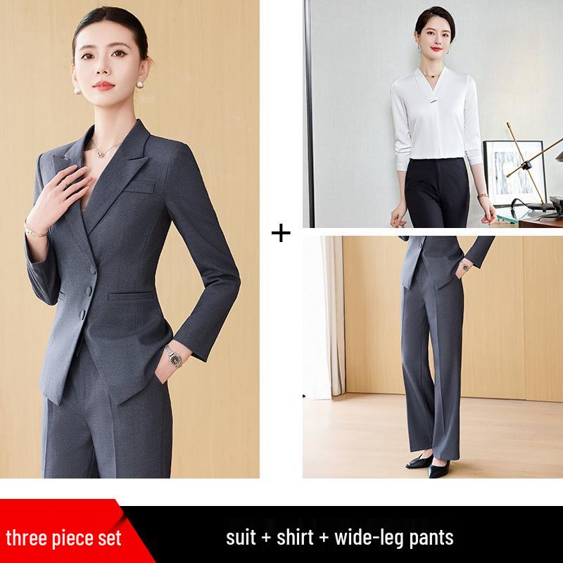 Wysokiej klasy jesienno-zimowy profesjonalny garnitur smart dla kobiet na podróże służbowe i wydarzenia formalne