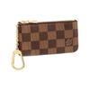 Damier Calfskin Coin Purse with Key Holder for Women, Brown