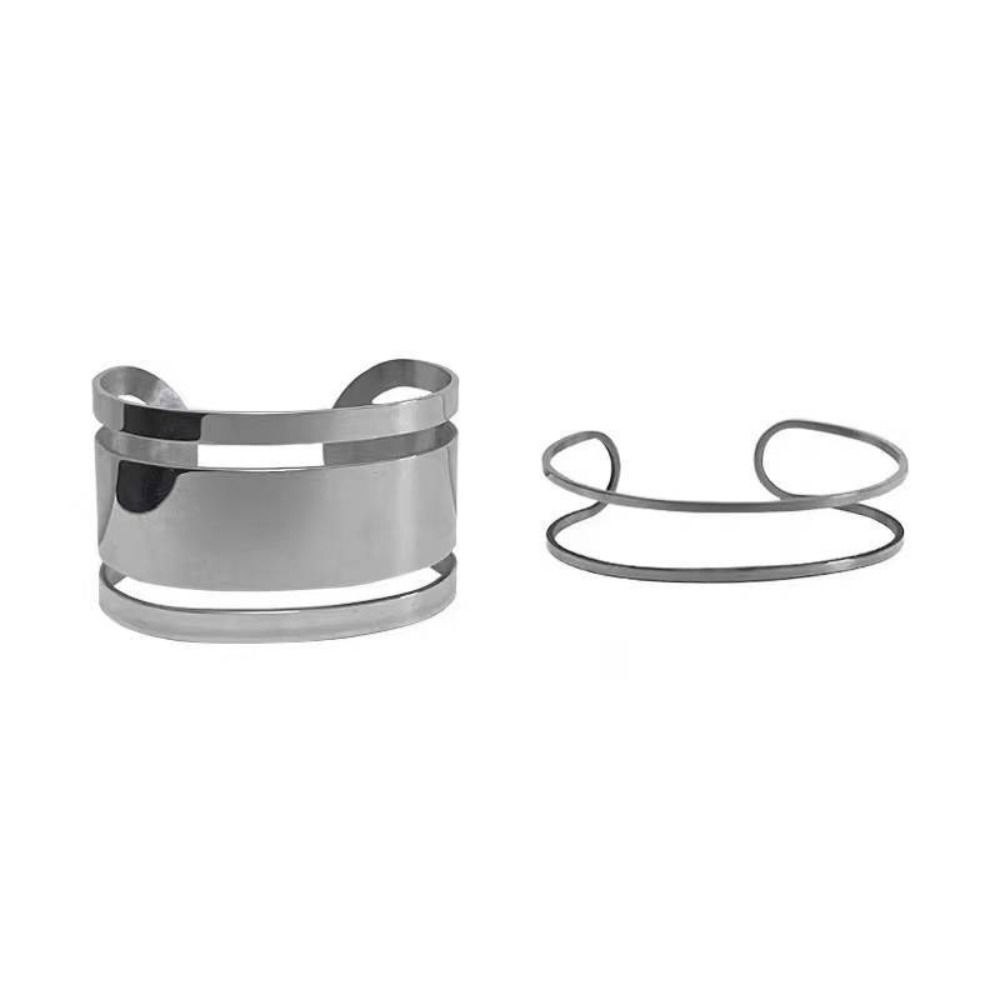 Silver Layered Hollow Line Armband Adjustable Upper Arm Bracelet  Arm Accessories