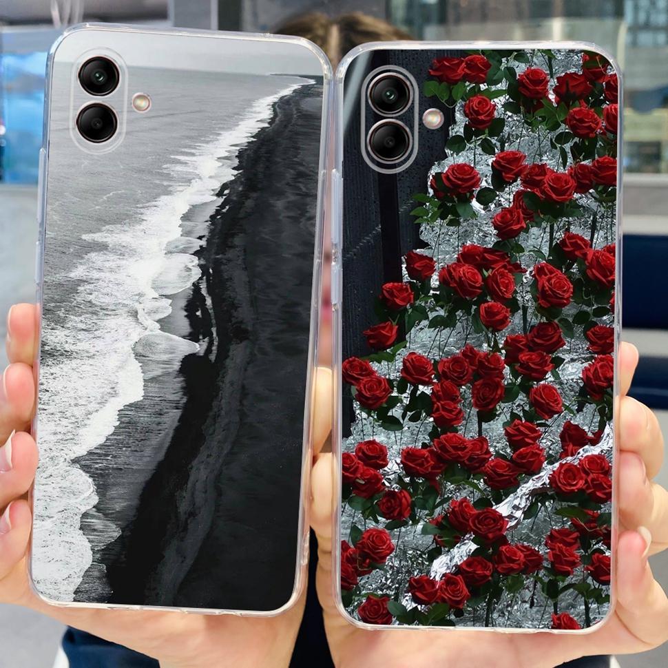 Pour Samsung Galaxy A04 Coque A04e Mignon Mode Arrière Souple Silicone Coque Pour Samsung A 04 Galaxy A04e A04 Fundas Coque