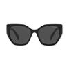 Prada Avant-Garde Comfortable Logo Side Letter Irregular Shape Sunglasses Unisex Sunglasses Black PR19ZS1AB5S0