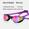 Silicone Professional Water Repellent Plating Clear Double Anti-fog Swim Goggles Anti-UV Men and Women Eyewear Swimming Goggles with Case