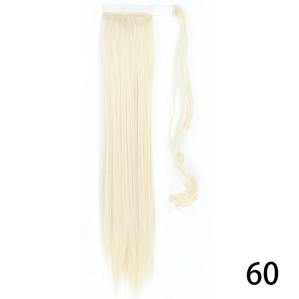 MISS WIG Women Synthetic Long Straight Ponytail Extensions Heat Resistant Hair 22 and 34 Inch Wrap Around Pony Hairpiece for Women