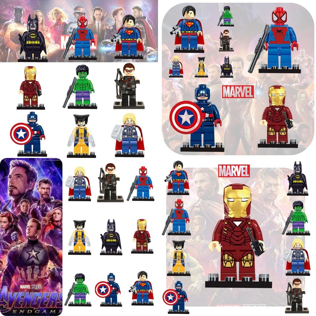 D818-898 Superhero Building Blocks High-quality Abs Plastic Diy Assembly Toy 9 Color Options 5cm Height