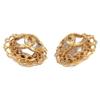CHANEL 2 9 Vintage CC Logos Faux Baroque Pearl Lava Earring goldUsed