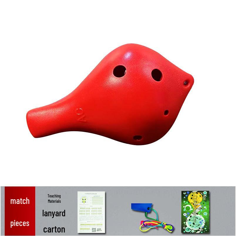 6-Hole Alto C Key Long-Mouth Ocarina, Resin Plastic, Drop-Resistant, Perfect for Students