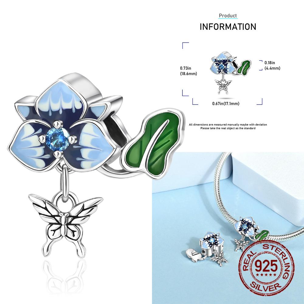 Měď Barevné Macešky Sedmikrásky Květiny Víla Elfové Motýl Přívěsek Korálek Vhodný pro Náramek Butik Sladěný Dárek