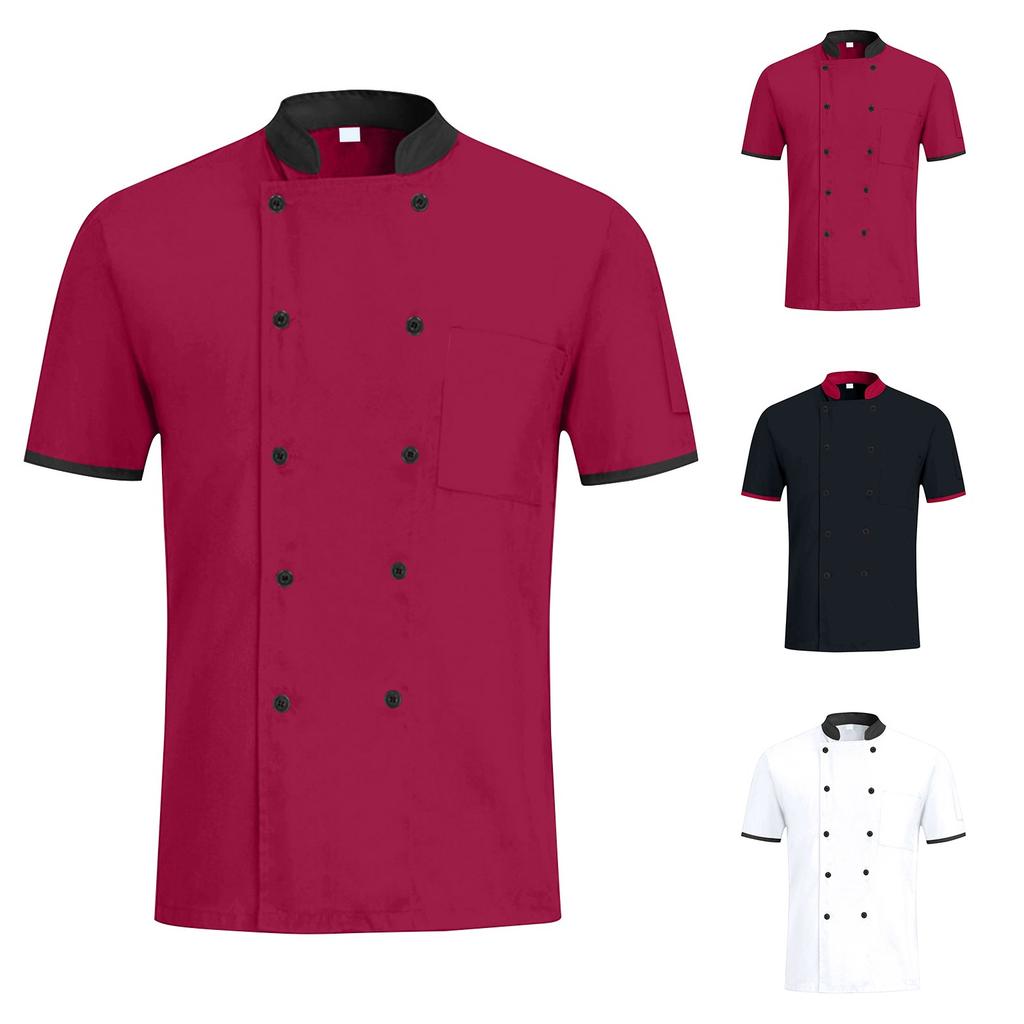Chef Uniform Summer Short-sleeved Thin Work Clothes For Men And Women In Hotel Catering Kitchen Service Restaurant Baking Cakes