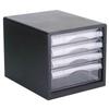 Deli 9774 4-Layer Transparent Drawer Desktop File Cabinet