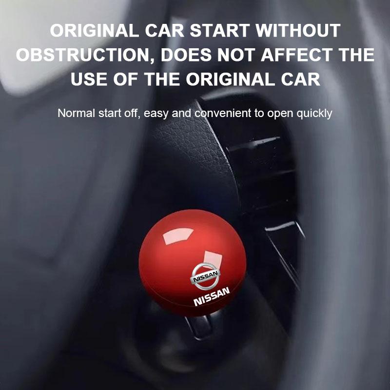 1Pcs Car Logo Push Start Button Lever Creative Protective Cover For Nissan Nismo Qashqai X J10 Trail Tiida Teana Skyline Juke X-trail Almera