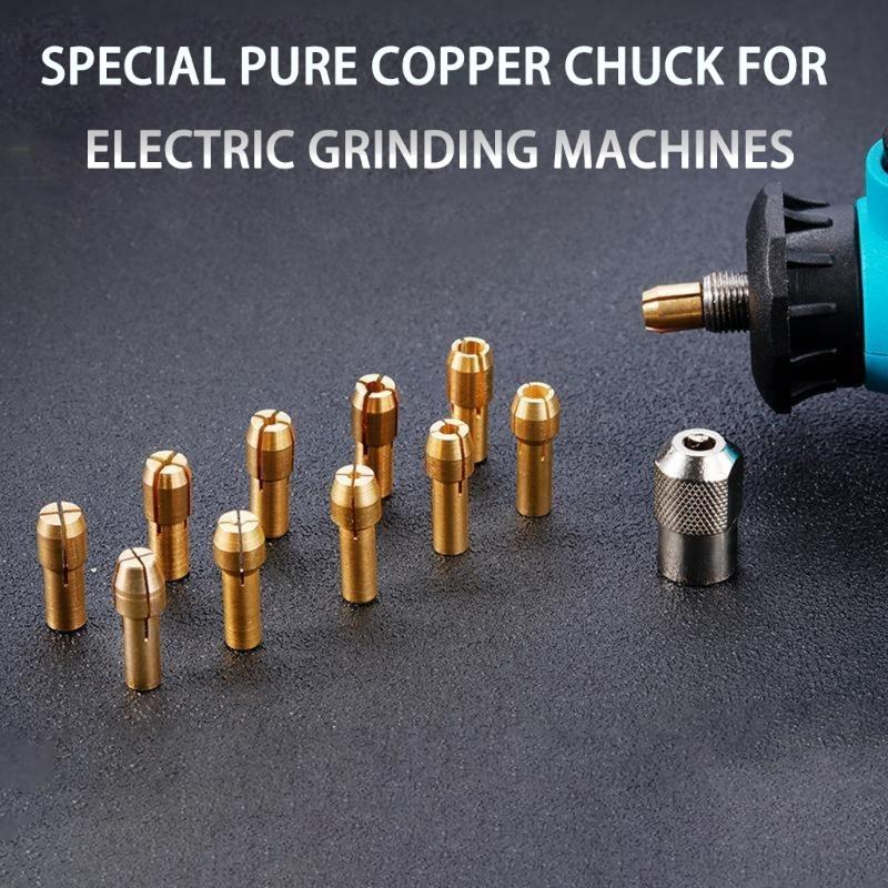10pcs Electric Grinding Four Jaw Design Keyless for Power Tool Accessories
