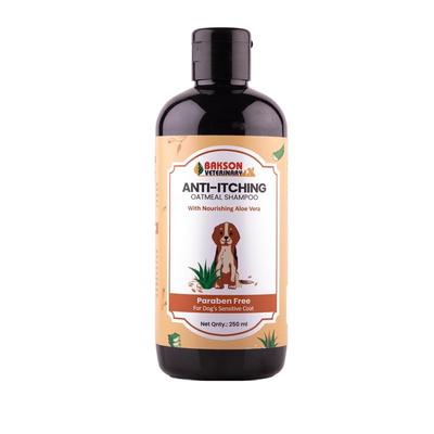 Shampoo de Aveia Anti-coceira Veterinário Para Animais de Estimação com Pele Sensível Cuidado Suave da Pelagem 250 Ml