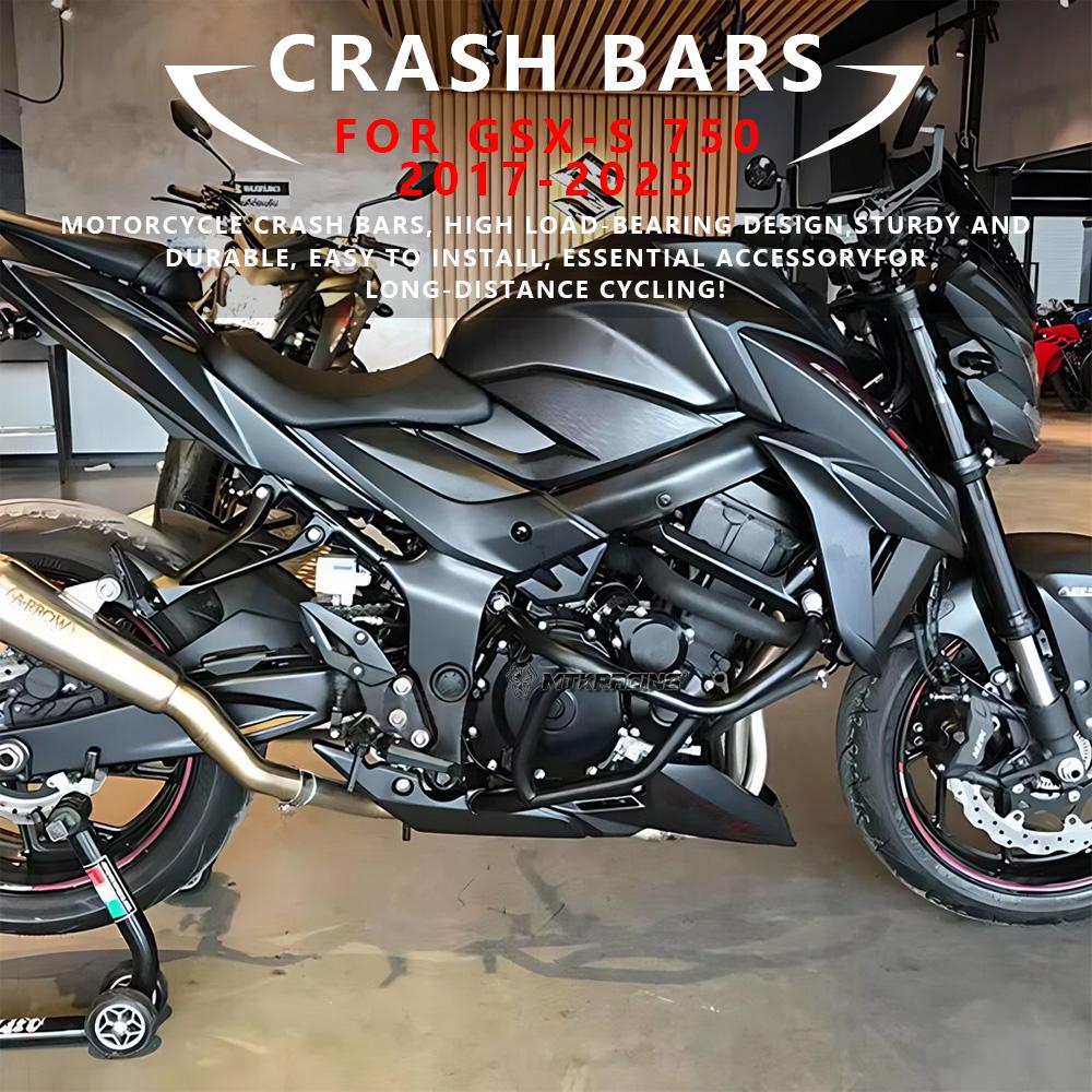 For SUZUKI GSX-S 750 2017-2025 Motorcycle Engine Bumper Guard Frash Stunt Cage Crash Bar Engine Frame Protector Fit GSXS750
