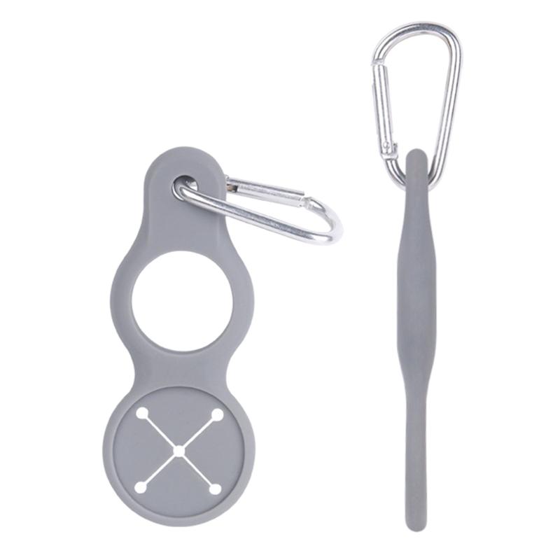 

Insulated Silicone Water Bottle Clip Water Bottle Holder Accessories with Towel Hook for Biking Traveling Walking Camp сірий