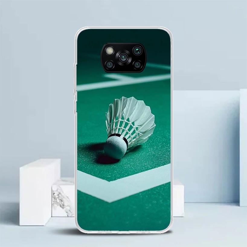 

Badminton Sport Phone Case For Xiaomi Poco F7 Ultra X5 X6 X7 Pro M7 Redmi 15C 15 13C 13 12C 12 10C 10 10A 9 9C 9A 9T Cover Poco Xiaomi Poco F7
